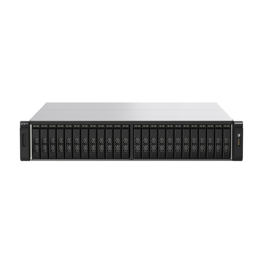 QNAP TS - H2490FU NAS 2U Rackmount Ethernet LAN Storage With 64GB RAM Black And Silver Chassis - tecwheels