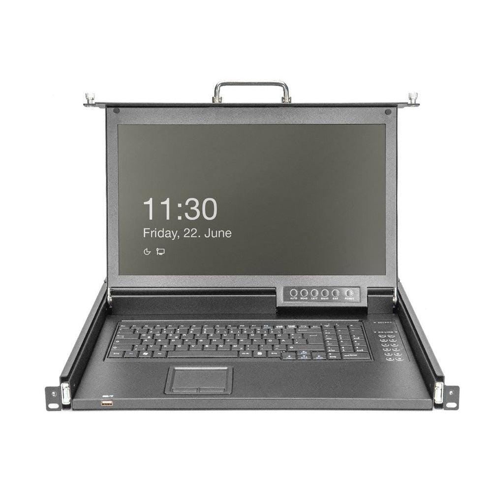The 17Hd Lcd Kvm Console With 8 Port Hdmi Switch German Qwertz Keyboard Full Hd Tft Touch Screen Rack Mount - tecwheels